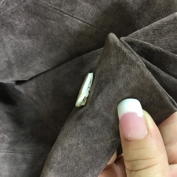 LINEA by LOUIS DELL'OLIO Brown Suede Long Leather - Picture 5 of 7